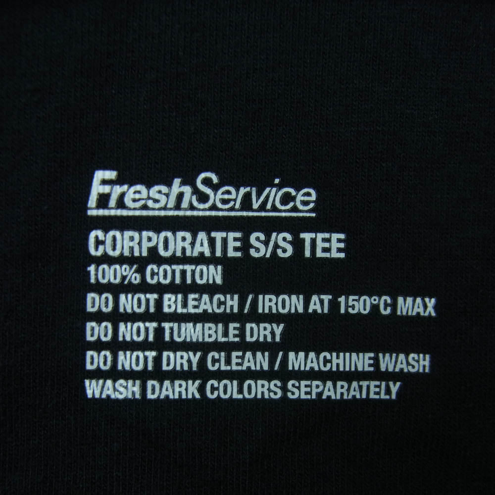 FreshService フレッシュサービス クルーネック コットン 半袖 Tシャツ 中国製 ブラック系 L【中古】