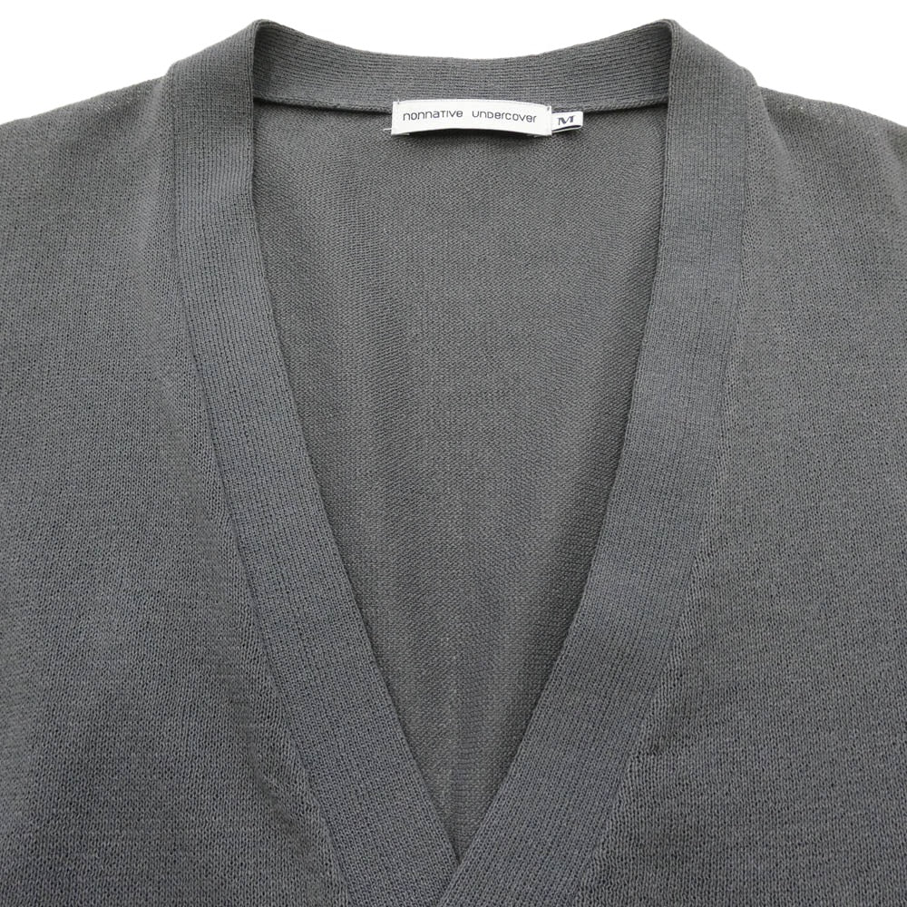 UNDERCOVER アンダーカバー 24SS UN-K0301 MONK CARDIGAN POLY PAPER YARN サイドジップ カーディガン グレー系 M【中古】
