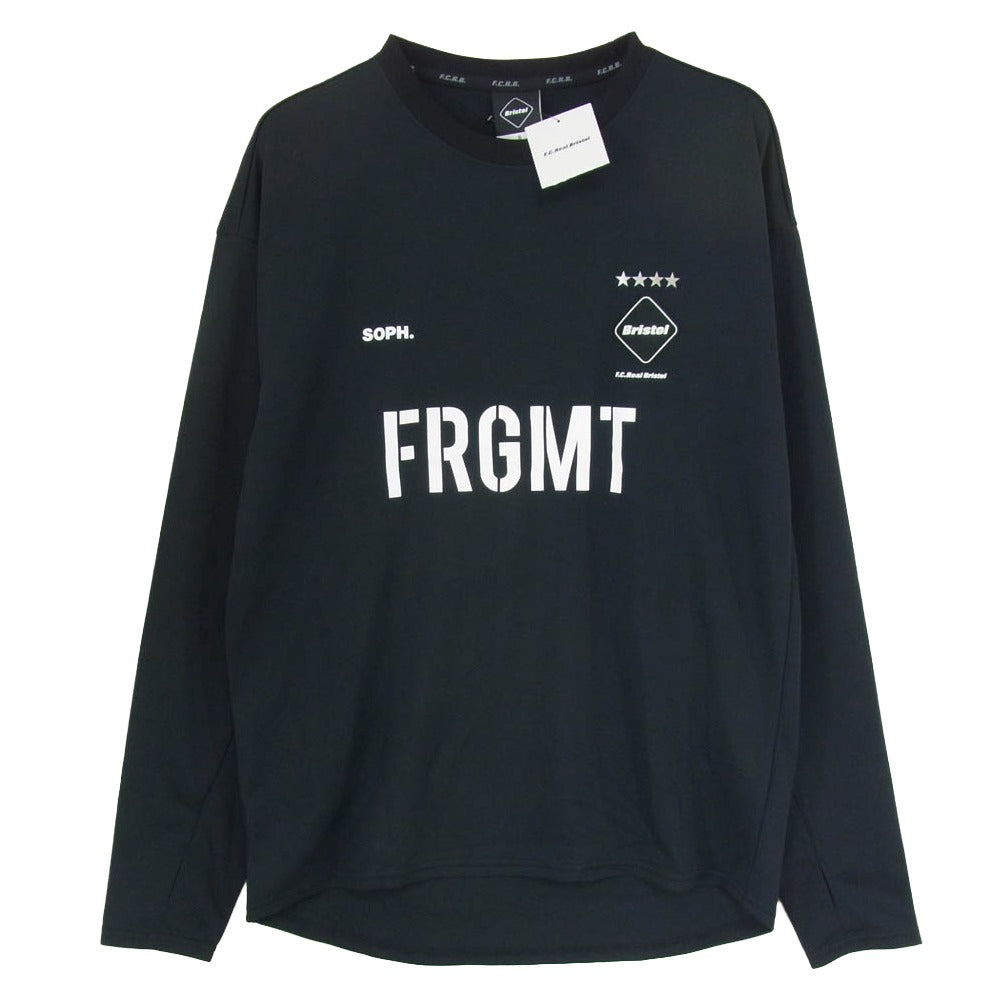 F.C.R.B. エフシーアールビー FCRB-189116 F.C.Real Bristol エフシーレアルブリストル L/S TRAINING TOP ロングスリーブ 長袖 トレーニングトップ カットソー Tシャツ ロンT ブラック系 S【新古品】【未使用】【中古】