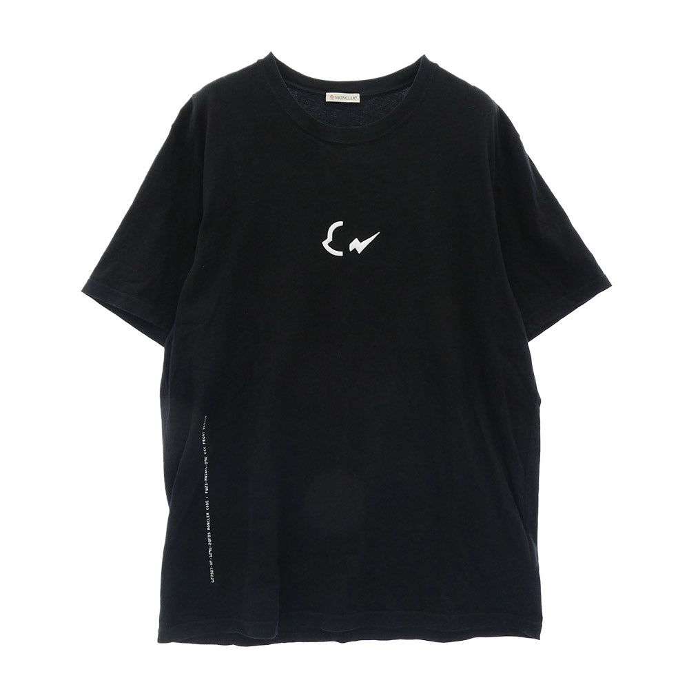 MONCLER モンクレール G209U8C00005 MAGLIA T-SHIRT マグリア バックプリント 半袖 Tシャツ カットソー ブラック系 L【中古】