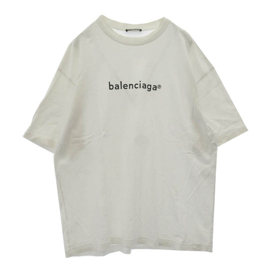 BALENCIAGA バレンシアガ 21SS 612966 TIV54 New Copyright ニューコピーライト プリント クルーネック ロゴプリント 半袖 Tシャツ ホワイト系 M【中古】