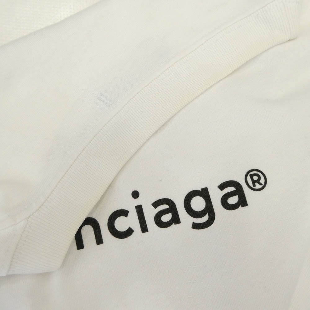 BALENCIAGA バレンシアガ 21SS 612966 TIV54 New Copyright ニューコピーライト プリント クルーネック ロゴプリント 半袖 Tシャツ ホワイト系 M【中古】