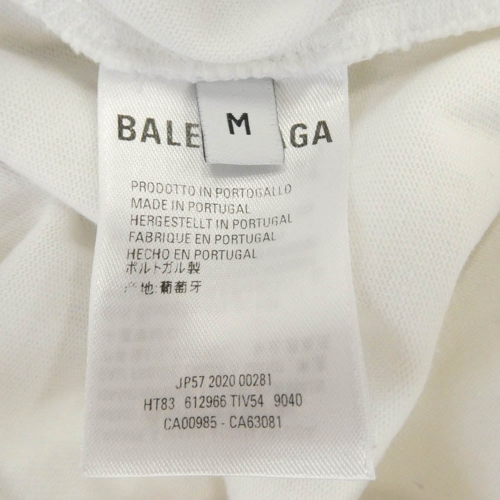 BALENCIAGA バレンシアガ 21SS 612966 TIV54 New Copyright ニューコピーライト プリント クルーネック ロゴプリント 半袖 Tシャツ ホワイト系 M【中古】