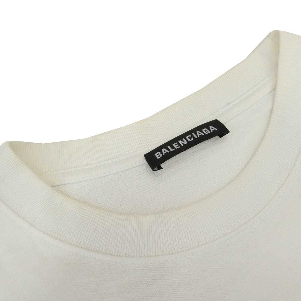 BALENCIAGA バレンシアガ 21SS 612966 TIV54 New Copyright ニューコピーライト プリント クルーネック ロゴプリント 半袖 Tシャツ ホワイト系 M【中古】