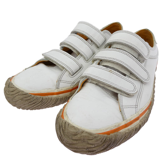 SPINGLE MOVE スピングルムーブ レザー ベルト スニーカー ホワイト系 オレンジ系 L【中古】