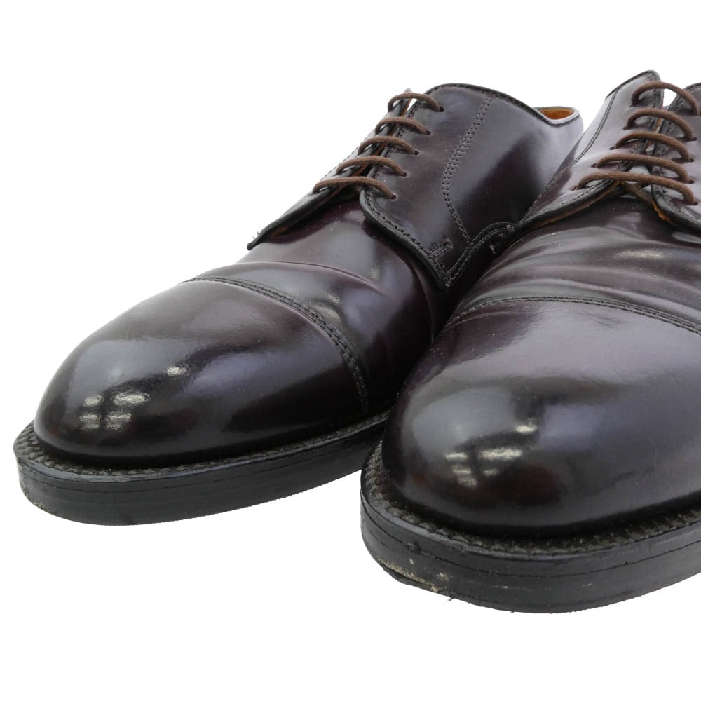 ALDEN オールデン 2160 コードバン レザー ストレートチップ キャップトゥ レースアップ レザー シューズ ダークブラウン系 ブラウン系 8.5【中古】