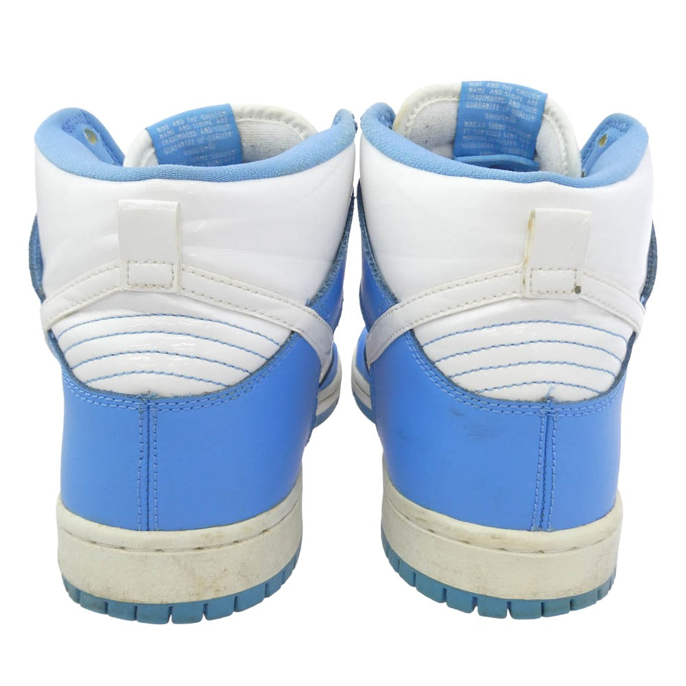 NIKE ナイキ 313171-411 SB DUNK HIGH PRM UNC Rivalry UNC ダンク ハイ ライバリー ハイカット スニーカー ホワイト系 ライトブルー系 28cm【中古】
