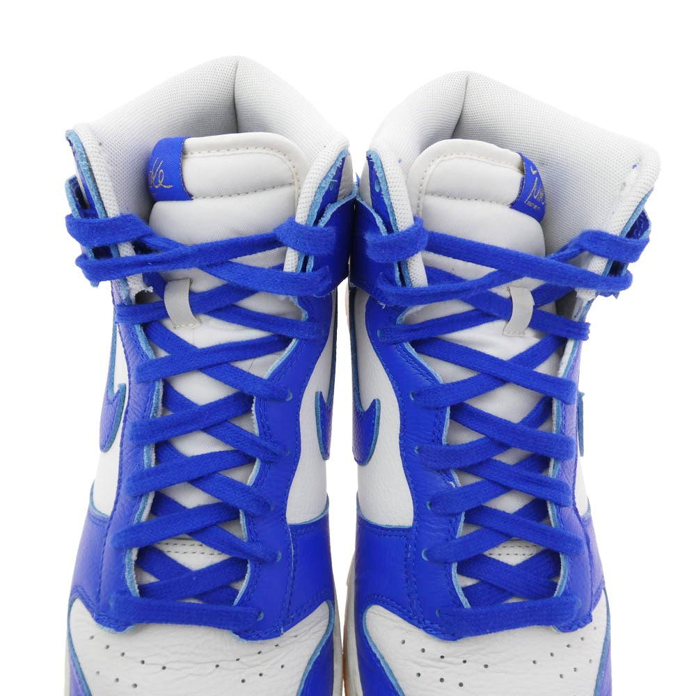NIKE ナイキ FV6612-001 Dunk High Racer Blue ダンク ハイカット レーサーブルー スニーカー ホワイト系 ブルー系 28cm【中古】
