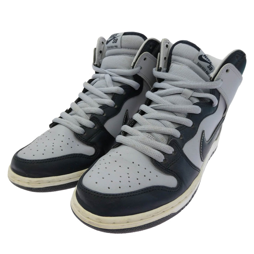 NIKE ナイキ 313171-440 SB Dunk High etown Hoyas ダンク ハイ ジョージタウン ホーヤーズ ハイカット スニーカー グレー系 ネイビー系 28cm【中古】 NIKE ナイキ 313171-440 SB Dunk High Georgetown Hoyas ダンク ハイ