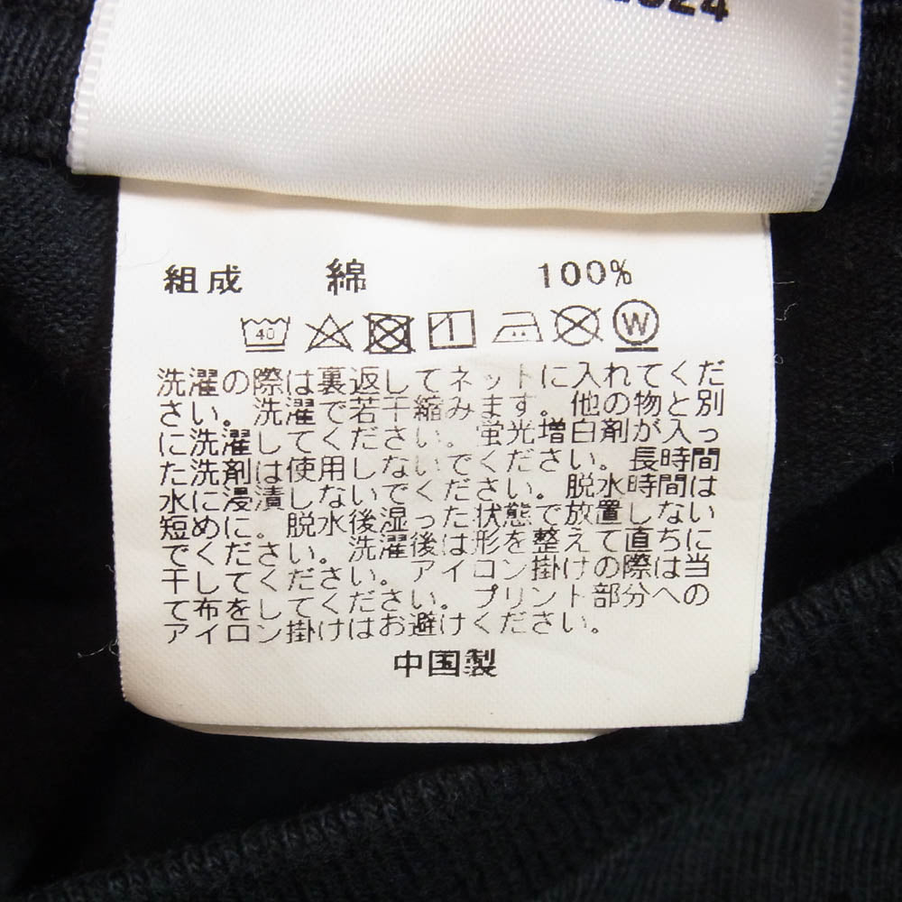 A BATHING APE アベイシングエイプ ロゴプリント クルーネック 半袖 Tシャツ ブラック系 L【中古】
