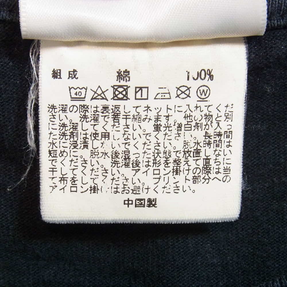 A BATHING APE アベイシングエイプ BAPE SC シールドロゴ プリント クルーネック 半袖 Tシャツ ブラック系 L【中古】