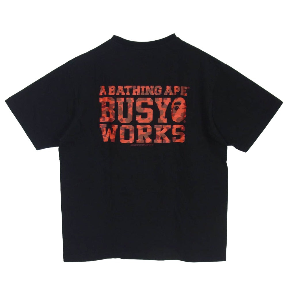 A BATHING APE アベイシングエイプ コカコーラトラック プリント 半袖 クルーネック Tシャツ ブラック系 L【中古】