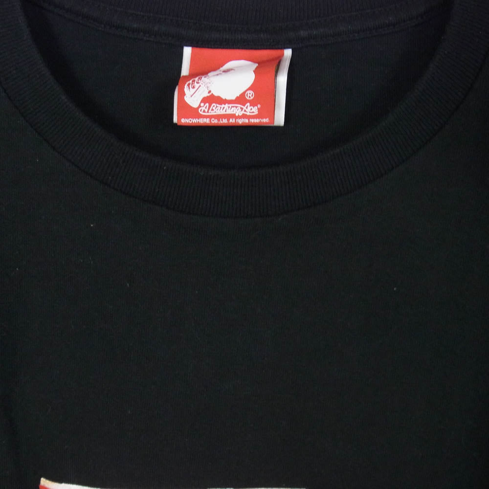A BATHING APE アベイシングエイプ コカコーラトラック プリント 半袖 クルーネック Tシャツ ブラック系 L【中古】
