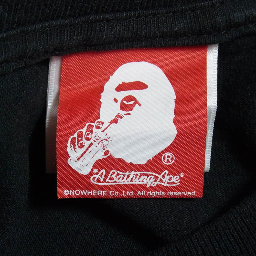 A BATHING APE アベイシングエイプ コカコーラトラック プリント 半袖 クルーネック Tシャツ ブラック系 L【中古】