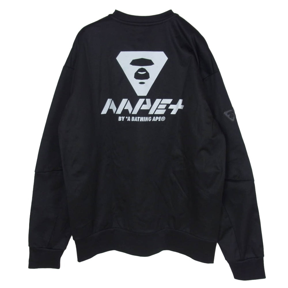 A BATHING APE アベイシングエイプ AAPSWM3521XXB AAPE エーエイプ バックロゴ クルーネック スウェット プルオーバー トレーナー ブラック系 175【中古】