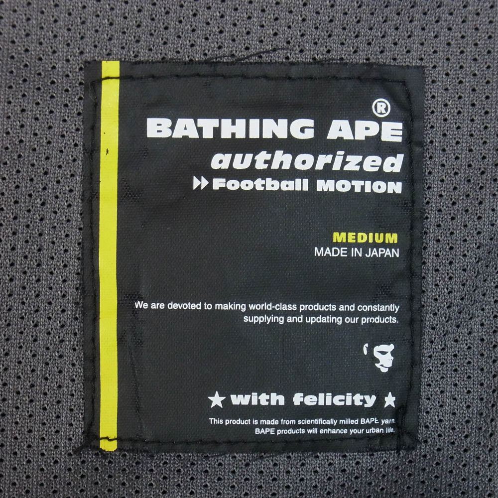 A BATHING APE アベイシングエイプ VAPE リバーシブル 半袖 ゲームシャツ ラガーポロシャツ グレー系 ブラック系 M【中古】
