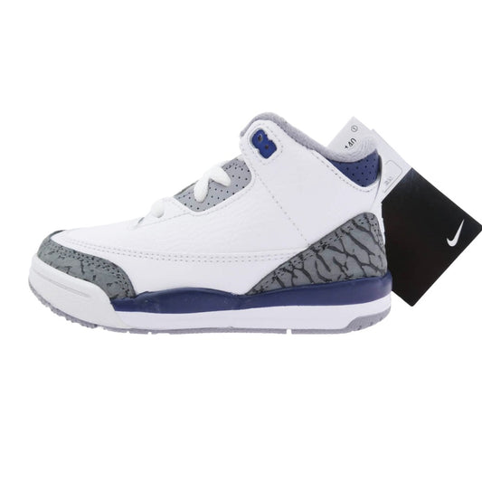NIKE ナイキ DM0968-140 TD Air Jordan 3 Retro Midnight Navy エアジョーダン3 レトロ ミッドナイト ネイビー キッズ スニーカー ホワイト系 ブルー系 グレー系 13cm【新古品】【未使用】【中古】