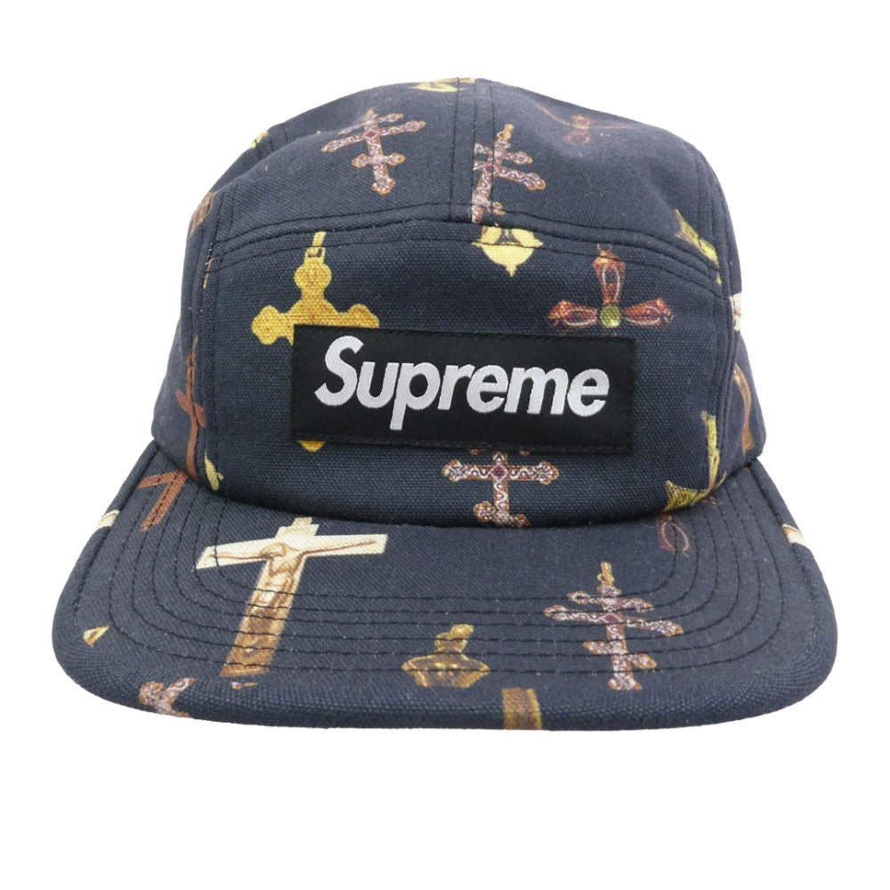 Supreme シュプリーム 13SS BOX LOGO Crosses Camp Cap ボックスロゴ クロス キャップ ダークネイビー系【中古】