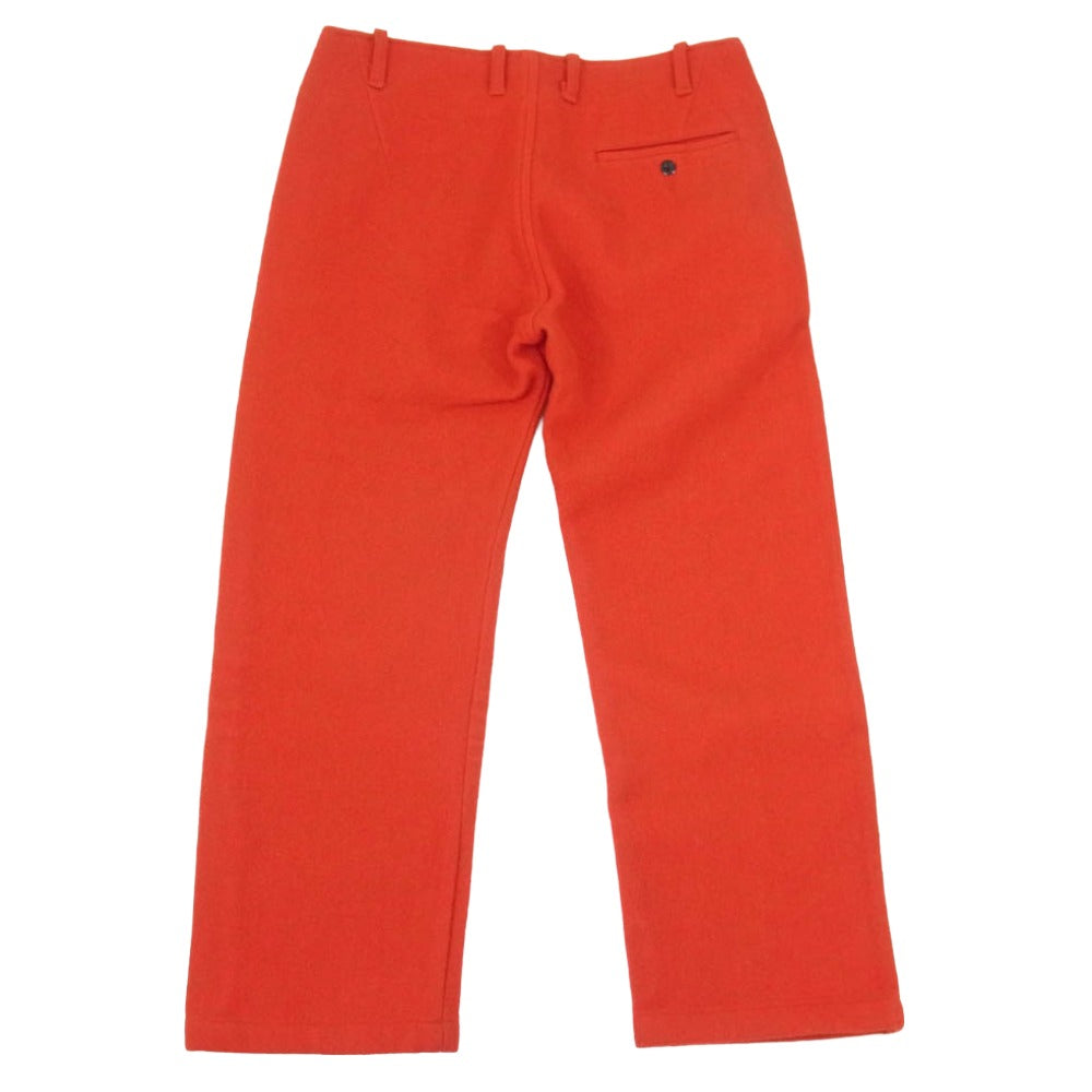 Scye サイ ウール ボタンフライ ストレート パンツ レッド系 31【中古】