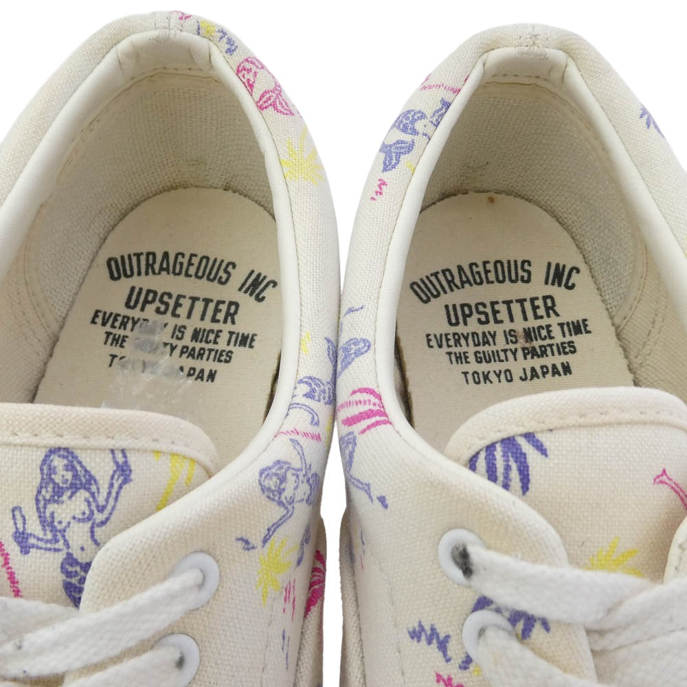 WACKO MARIA ワコマリア UPSETTER キャンバス スニーカー ホワイト系 27cm【中古】