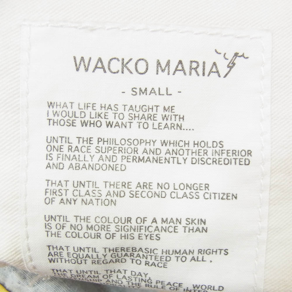 WACKO MARIA ワコマリア カットオフ 総柄 ワーク パンツ カーキ系 S【中古】