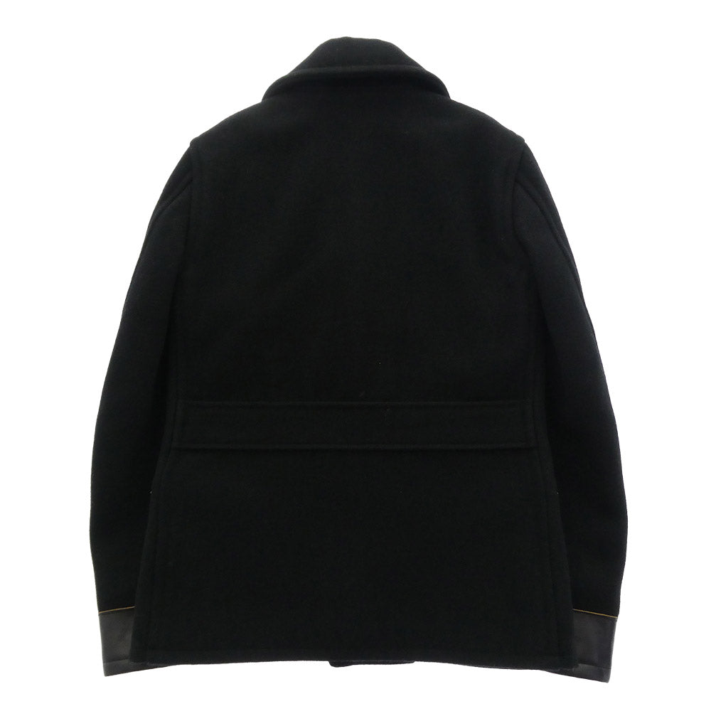 WACKO MARIA ワコマリア 12AW ショールカラー メルトン コート ジャケット ブラック系 S【中古】
