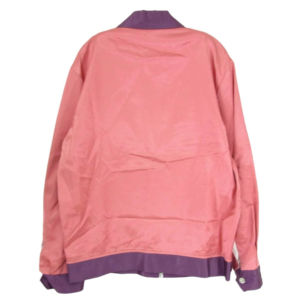 WACKO MARIA ワコマリア TWO-TONE 50'S JACKET レーヨン 2トーン ジップアップ ジャケット ブルゾン ピンク系 S【中古】