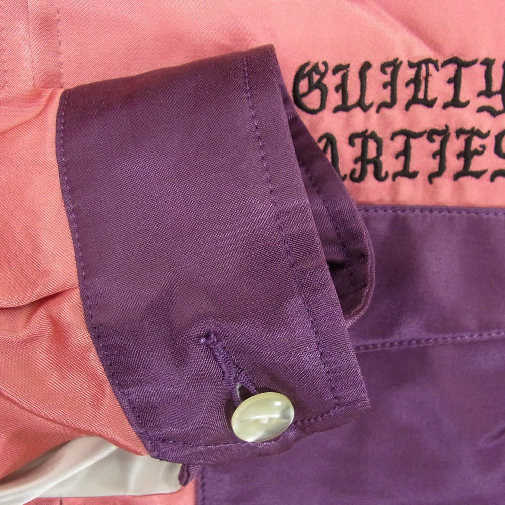 WACKO MARIA ワコマリア TWO-TONE 50'S JACKET レーヨン 2トーン ジップアップ ジャケット ブルゾン ピンク系 S【中古】