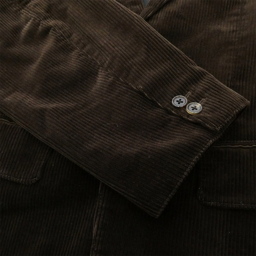WACKO MARIA ワコマリア 20AW DUCA VISCONTI DI MODRONE社製 UNCONSTRUCTED JACKET / DOUBLE PLEATED CORDUROY TROUSERS コーデュロイ セットアップ ダークブラウン系 S【中古】