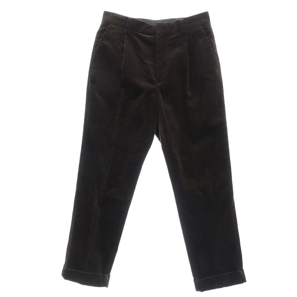 WACKO MARIA ワコマリア 20AW DUCA VISCONTI DI MODRONE社製 UNCONSTRUCTED JACKET / DOUBLE PLEATED CORDUROY TROUSERS コーデュロイ セットアップ ダークブラウン系 S【中古】