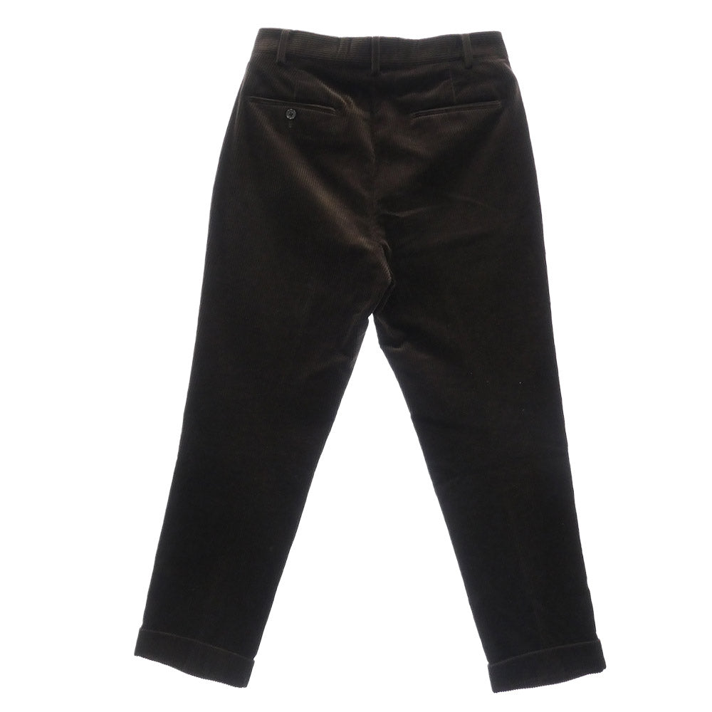 WACKO MARIA ワコマリア 20AW DUCA VISCONTI DI MODRONE社製 UNCONSTRUCTED JACKET / DOUBLE PLEATED CORDUROY TROUSERS コーデュロイ セットアップ ダークブラウン系 S【中古】