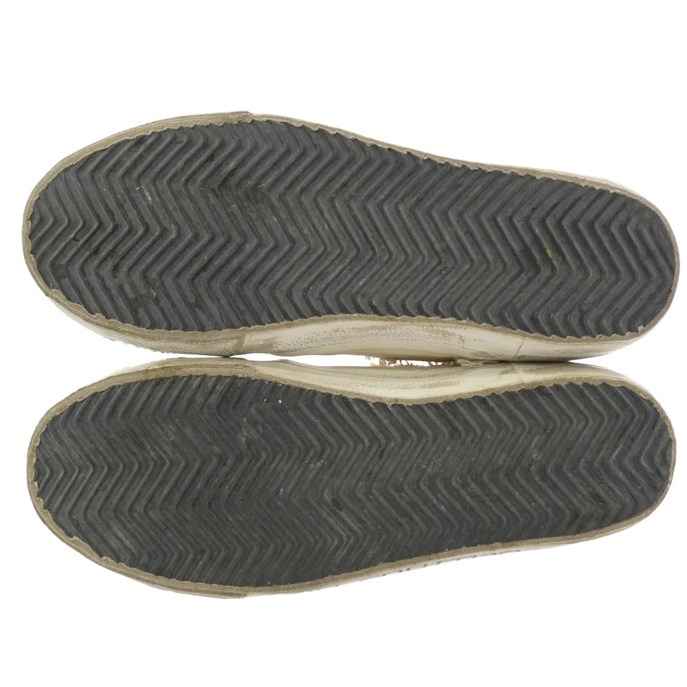 GOLDEN GOOSE ゴールデングース SLIDE ヴィンテージ加工 ハイカット スニーカー マルチカラー系 ベージュ系 37【中古】