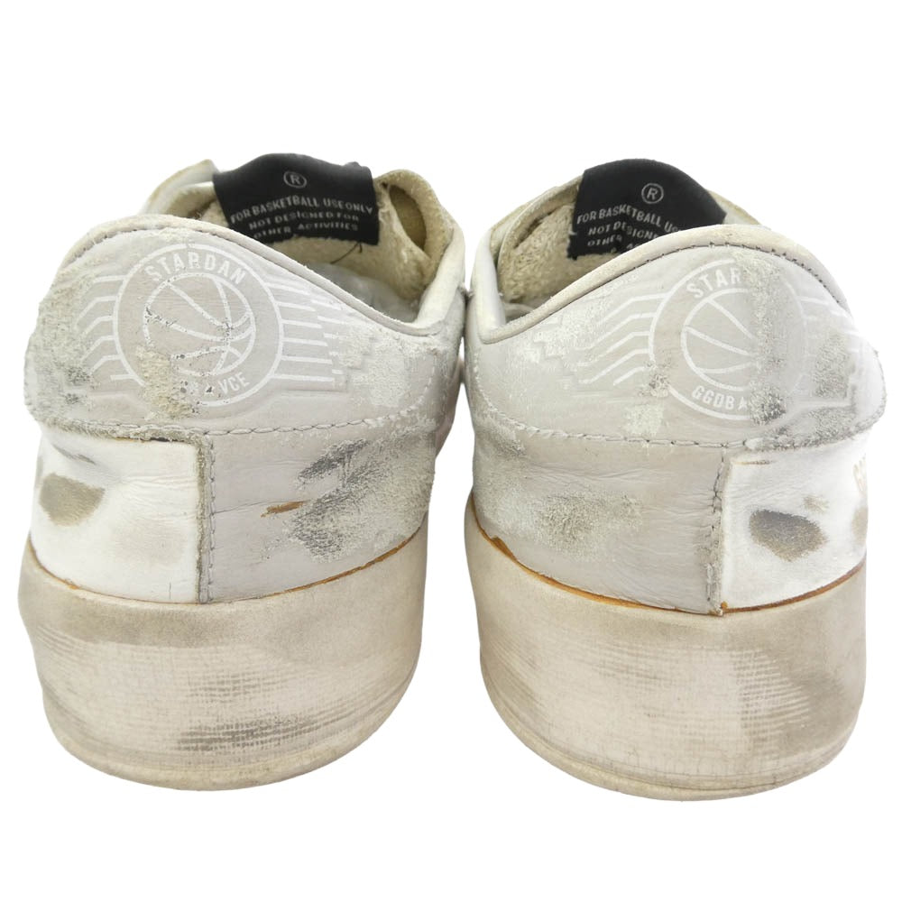 GOLDEN GOOSE ゴールデングース STARDAN ヴィンテージ加工 レザー ローカット スニーカー ホワイト系 ベージュ系 36【中古】