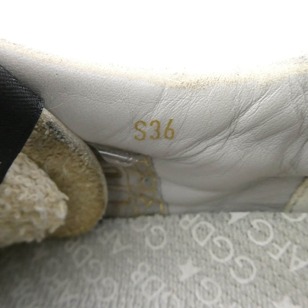 GOLDEN GOOSE ゴールデングース STARDAN ヴィンテージ加工 レザー ローカット スニーカー ホワイト系 ベージュ系 36【中古】