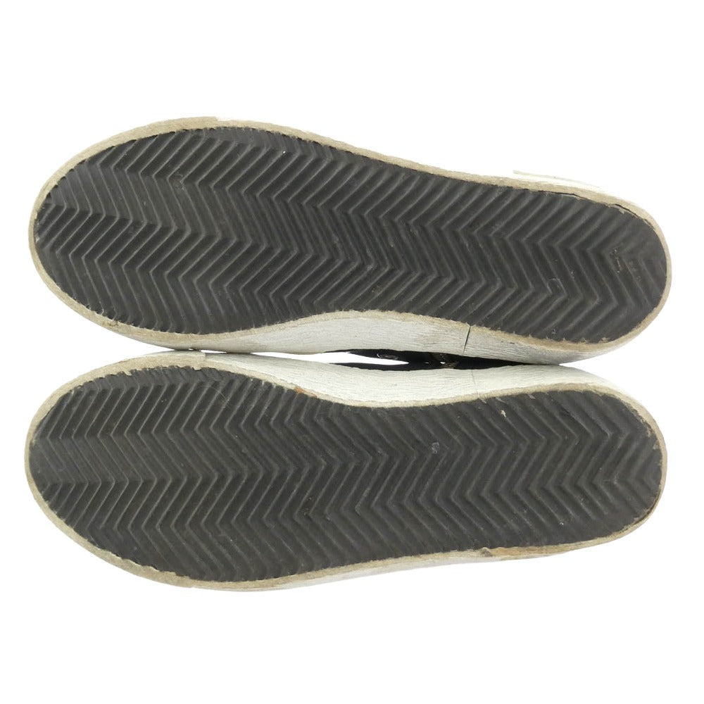 GOLDEN GOOSE ゴールデングース FRANCY ヴィンテージ加工 スエード ハイカット スニーカー ブルー系 ホワイト系 チャコール系 36【中古】