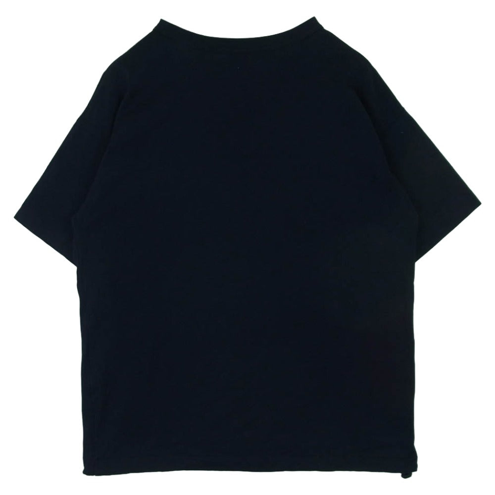 A VONTADE アボンタージ 裾ドローコード クルーネック ポケット付き 半袖 Tシャツ カットソー ダークネイビー系 S【中古】