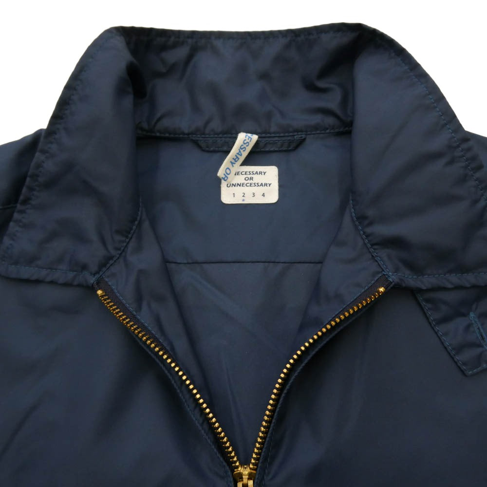 ネセサリーオアアンネセサリー ナイロン フルジップ ジャケット ネイビー系【中古】