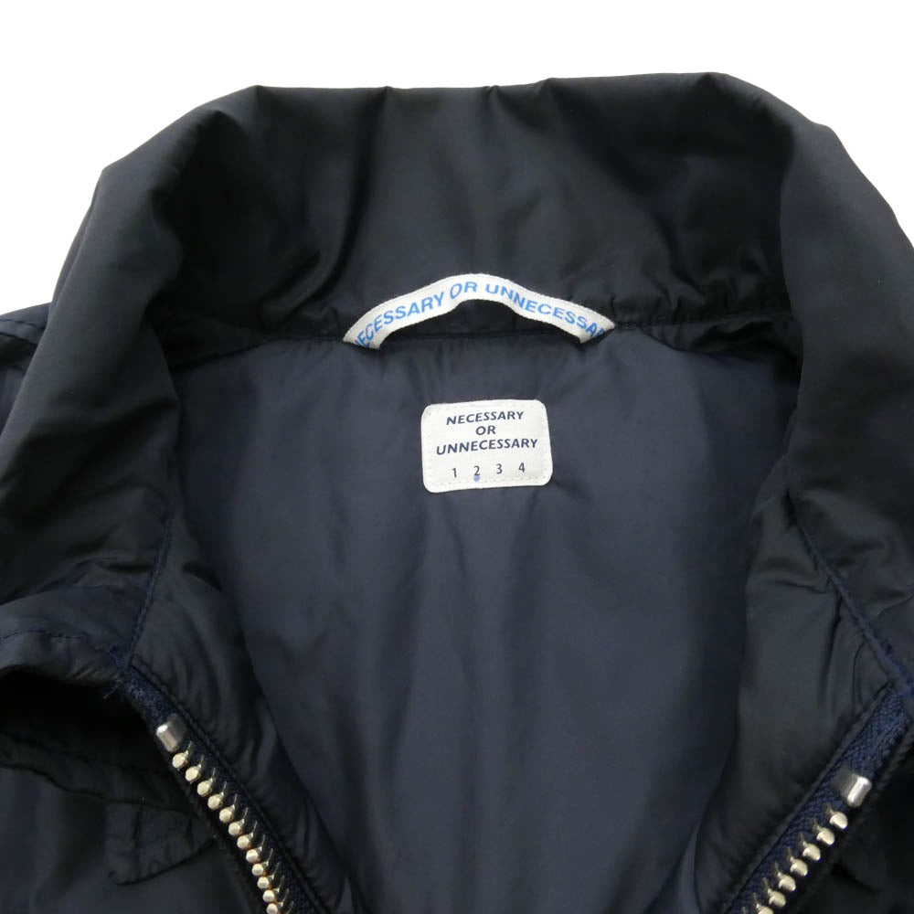 ネセサリーオアアンネセサリー 25AW 90012218 A-2 TALL 中綿 ジップアップ ジャケット ダークネイビー系 表記サイズ(EU) 2【中古】