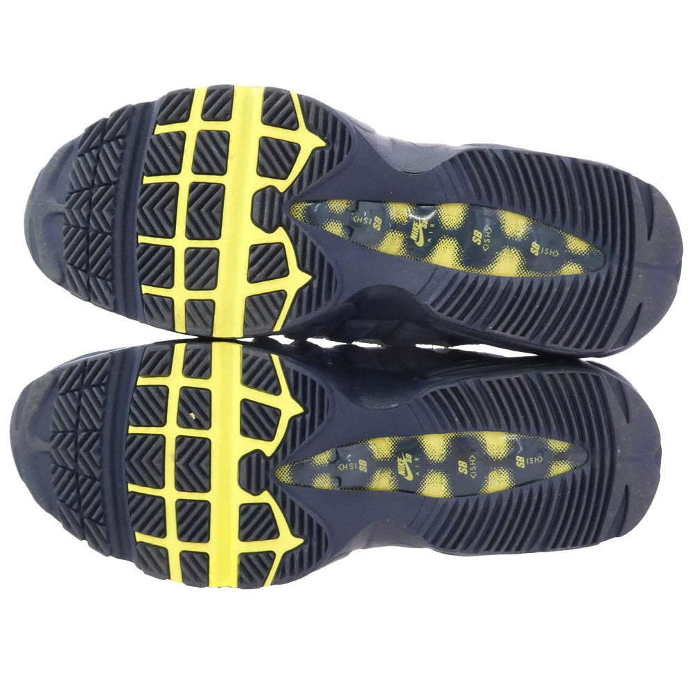 NIKE SB ナイキエスビー HQ-8492-400 x Eric Koston エリック・コストン Air Max 95 Obsidian and Speed Yellow エアマックス オブシディアン アンド スピードイエロー スニーカー ネイビー系 28cm【中古】