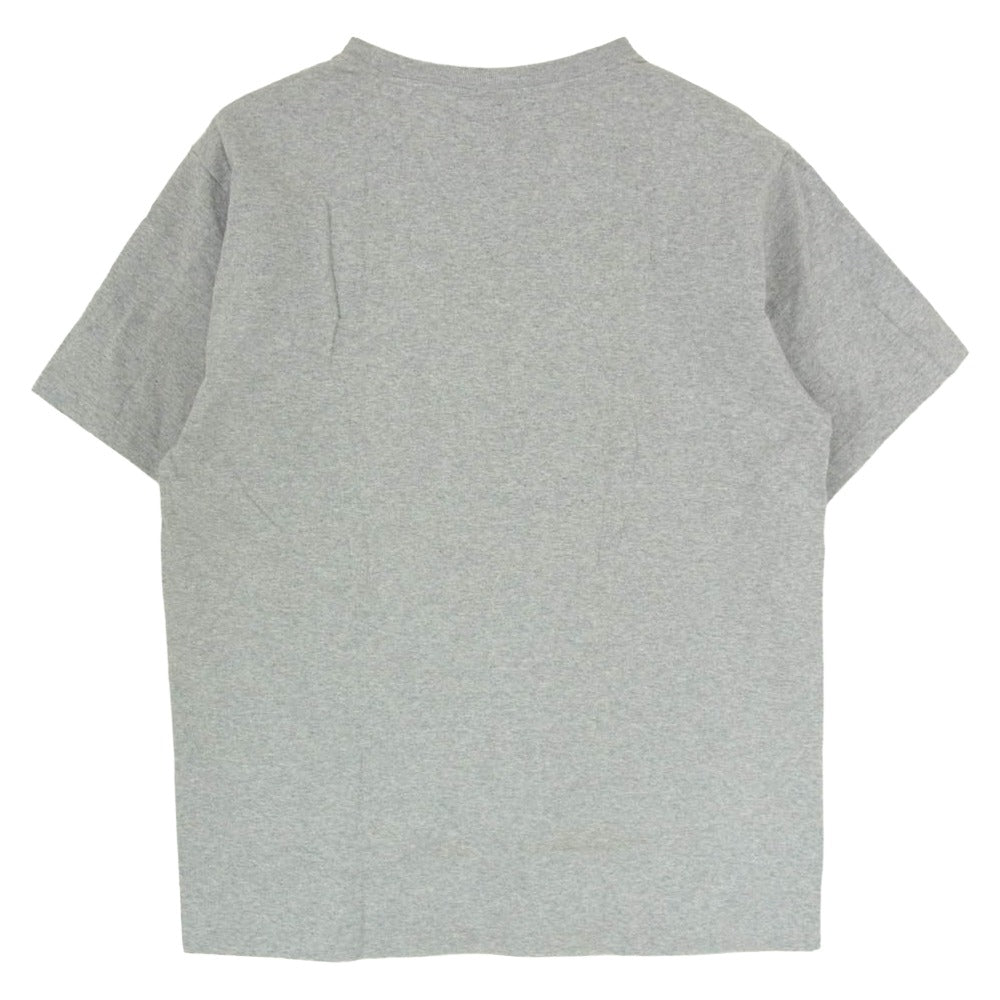 A BATHING APE アベイシングエイプ ワッペン ドットポケット 半袖 Tシャツ カットソー グレー系 L【中古】