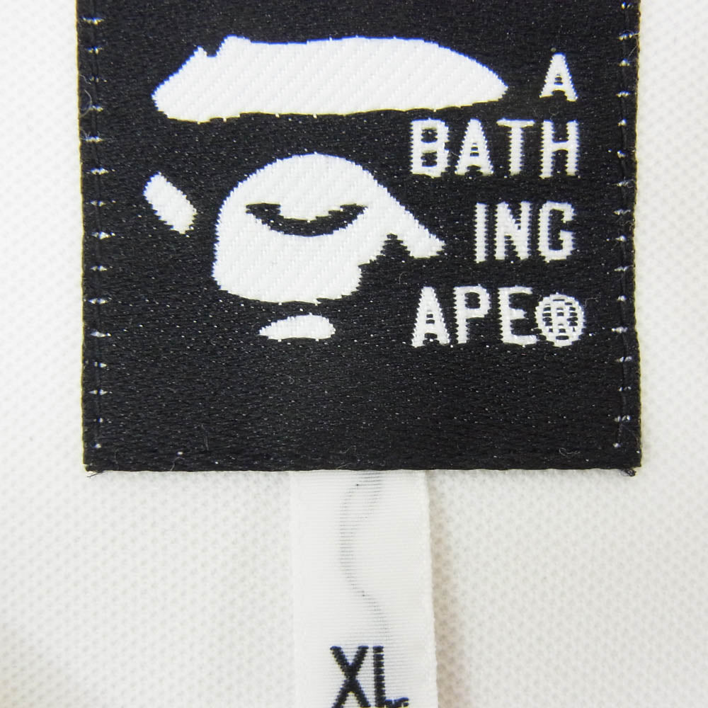 A BATHING APE アベイシングエイプ GORE WINDSTOPPER ワッペン 半袖 Tシャツ カットソー ホワイト系 XL【中古】