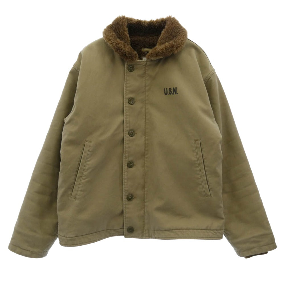ワイエムシーエルケーワイ NAVY DEPARTMENT N-1 デッキ ジャケット カーキ系 38【中古】