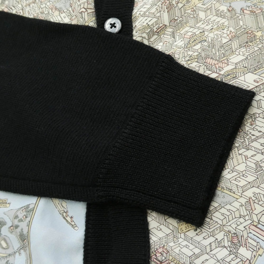 Supreme シュプリーム 23AW Silk Map Cardigan シルク マップ カーディガン ブラック系 マルチカラー系【美品】【中古】