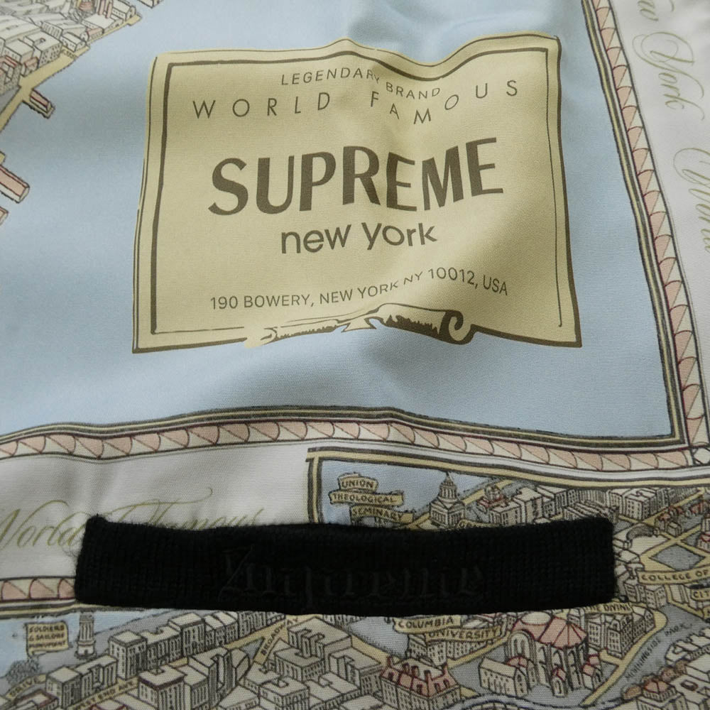 Supreme シュプリーム 23AW Silk Map Cardigan シルク マップ カーディガン ブラック系 マルチカラー系【美品】【中古】