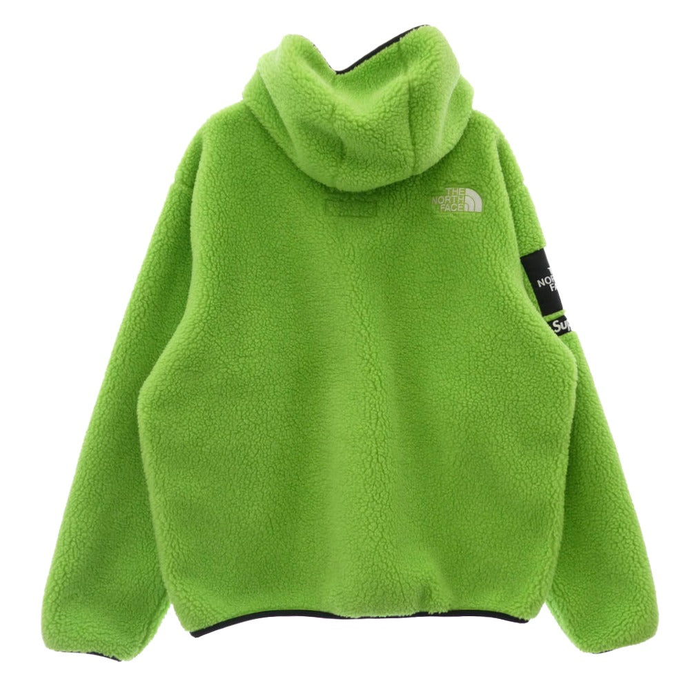 Supreme シュプリーム 20AW x The North Face ザノースフェイス S Logo Hooded Fleece Jacket エス ロゴ フーデッド フリース ジップアップ フーディー ジャケット グリーン系 L【美品】【中古】