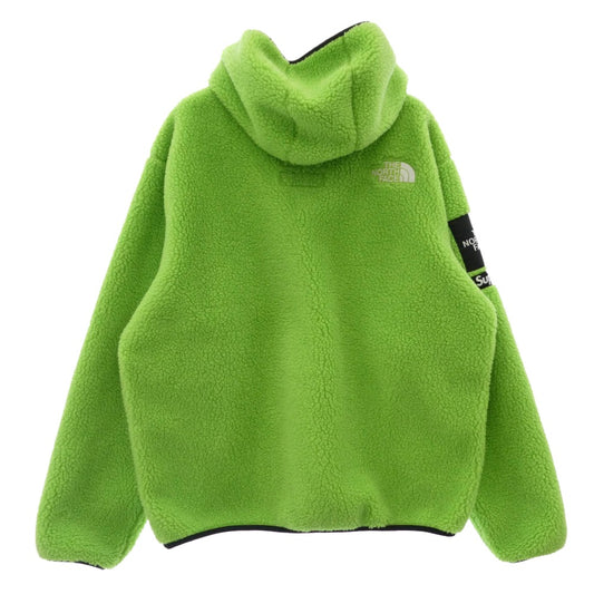 Supreme シュプリーム 20AW x The North Face ザノースフェイス S Logo Hooded Fleece Jacket エス ロゴ フーデッド フリース ジップアップ フーディー ジャケット グリーン系 L【美品】【中古】