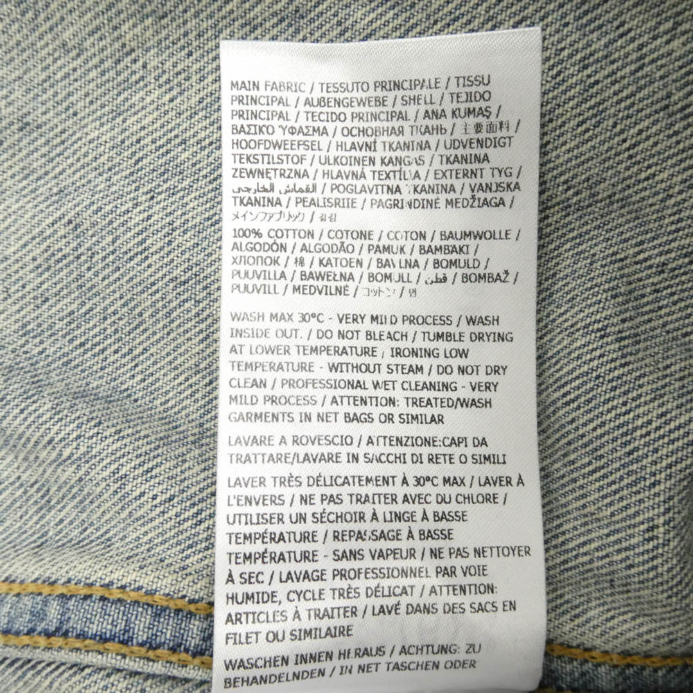 Supreme シュプリーム 26SS x MM6 Maison Margiela エムエムシックス メゾンマルジェラ Distressed Selvedge Denim Trucker Jacket ディストレスド セルビッジ デニム トラッカー ジャケット インディゴブルー系 US M【極上美品】【中古】