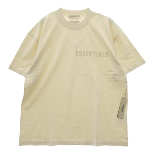 FEAR OF GOD フィアオブゴッド 22AW 125SU222000F ESSENTIALS embossed-logo cotton T-shirt Egg Shell エッセンシャルズ ロゴ コットン Tシャツ ベージュ系 XL【新古品】【未使用】【中古】