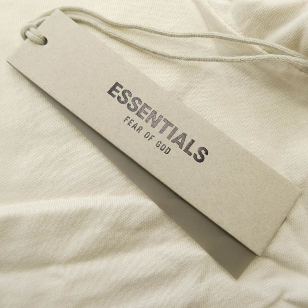 FEAR OF GOD フィアオブゴッド 22AW 125SU222000F ESSENTIALS embossed-logo cotton T-shirt Egg Shell エッセンシャルズ ロゴ コットン Tシャツ ベージュ系 XL【新古品】【未使用】【中古】