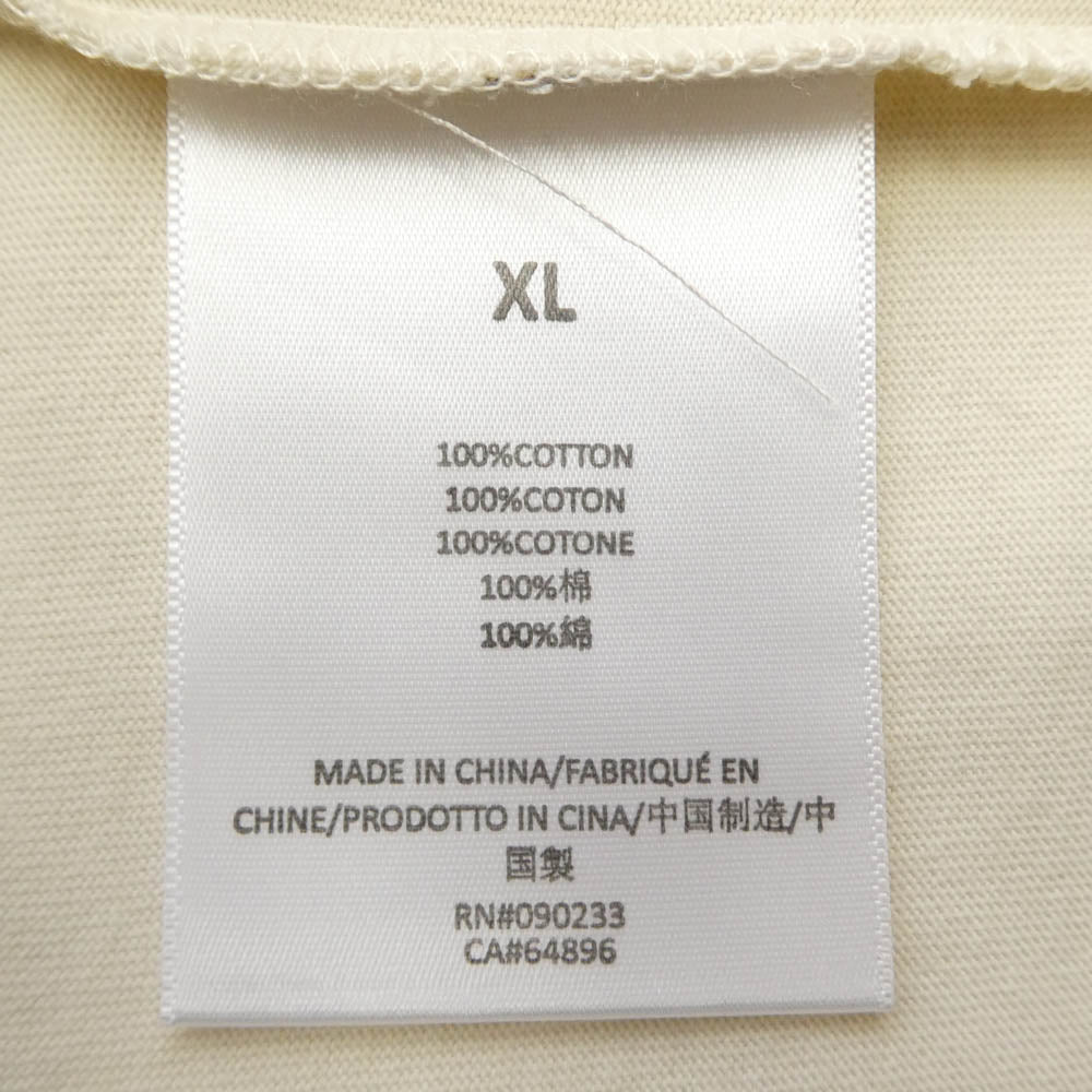 FEAR OF GOD フィアオブゴッド 22AW 125SU222000F ESSENTIALS embossed-logo cotton T-shirt Egg Shell エッセンシャルズ ロゴ コットン Tシャツ ベージュ系 XL【新古品】【未使用】【中古】